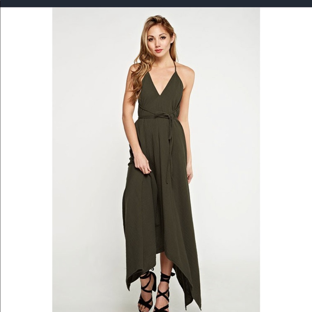 Hunter Green Adjustable Dress-PRICED TO SELL